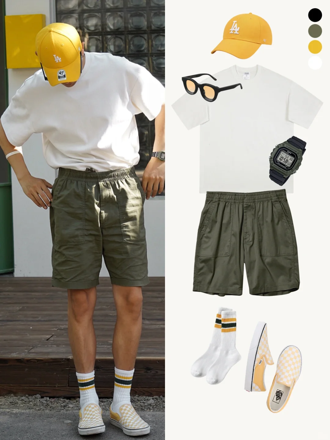 👨🏻40+叔叔｜☀️夏日松弛感美式街头亮色穿搭