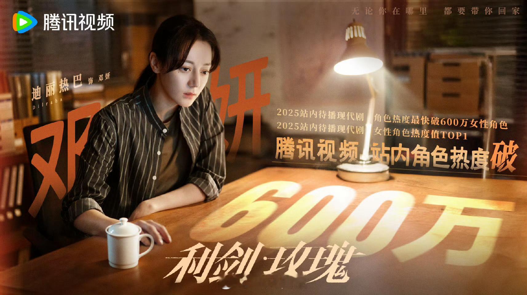 和迪丽热巴是瑰蜜关系利剑玫瑰 迪丽热巴《利剑玫瑰》邓妍🐧站内角色热度破600万