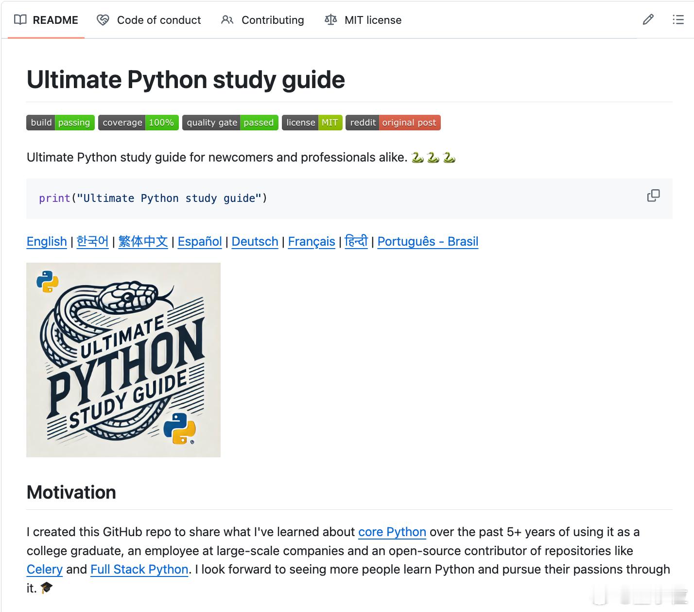 Python终极学习指南（Ultimate Python study guide