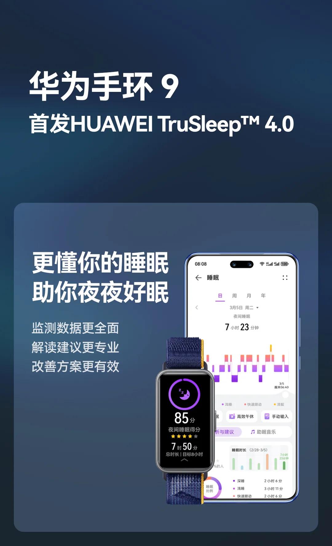 掌握生活，尽在手腕之间！刚刚华为再次燃爆科技圈，推出了华为手环 9。

简直就是