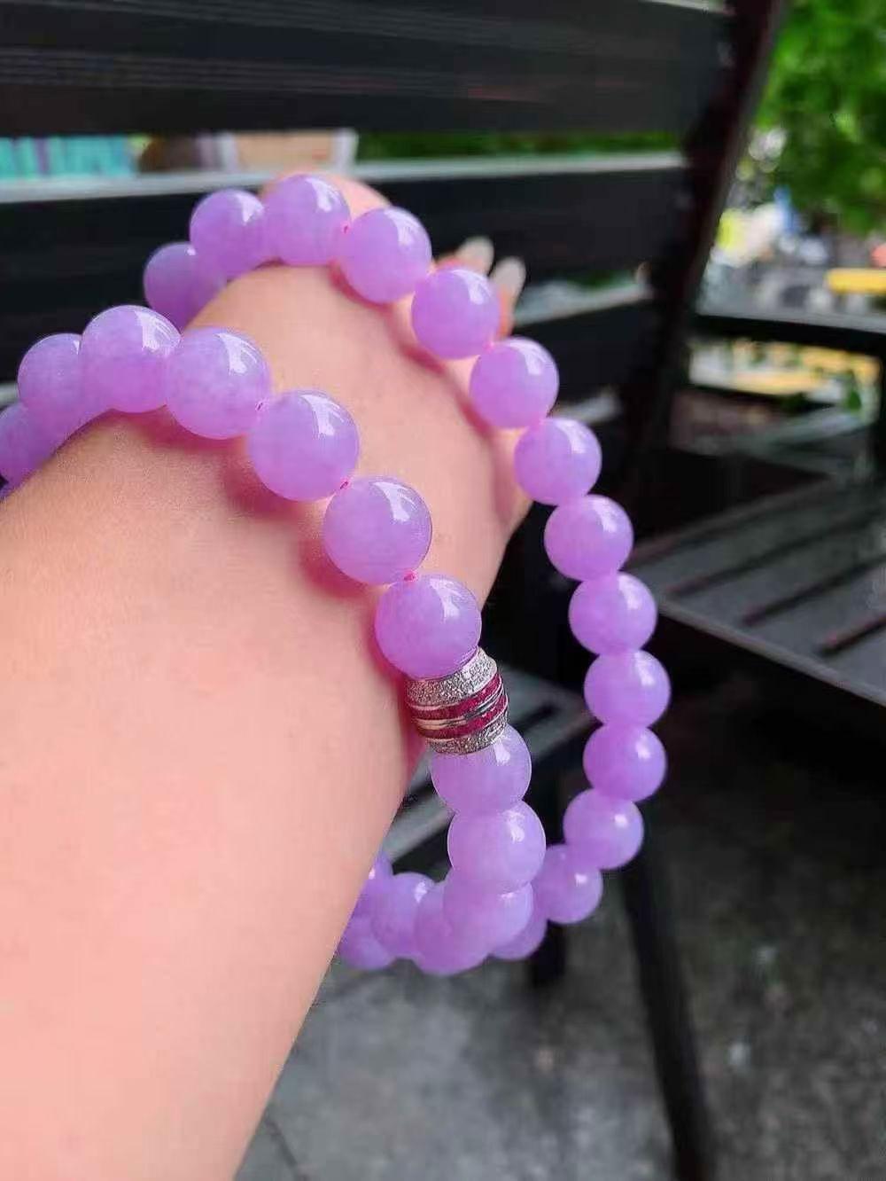 紫罗兰珠链，色泽浓郁，完美七位数，直径12.7-13mm