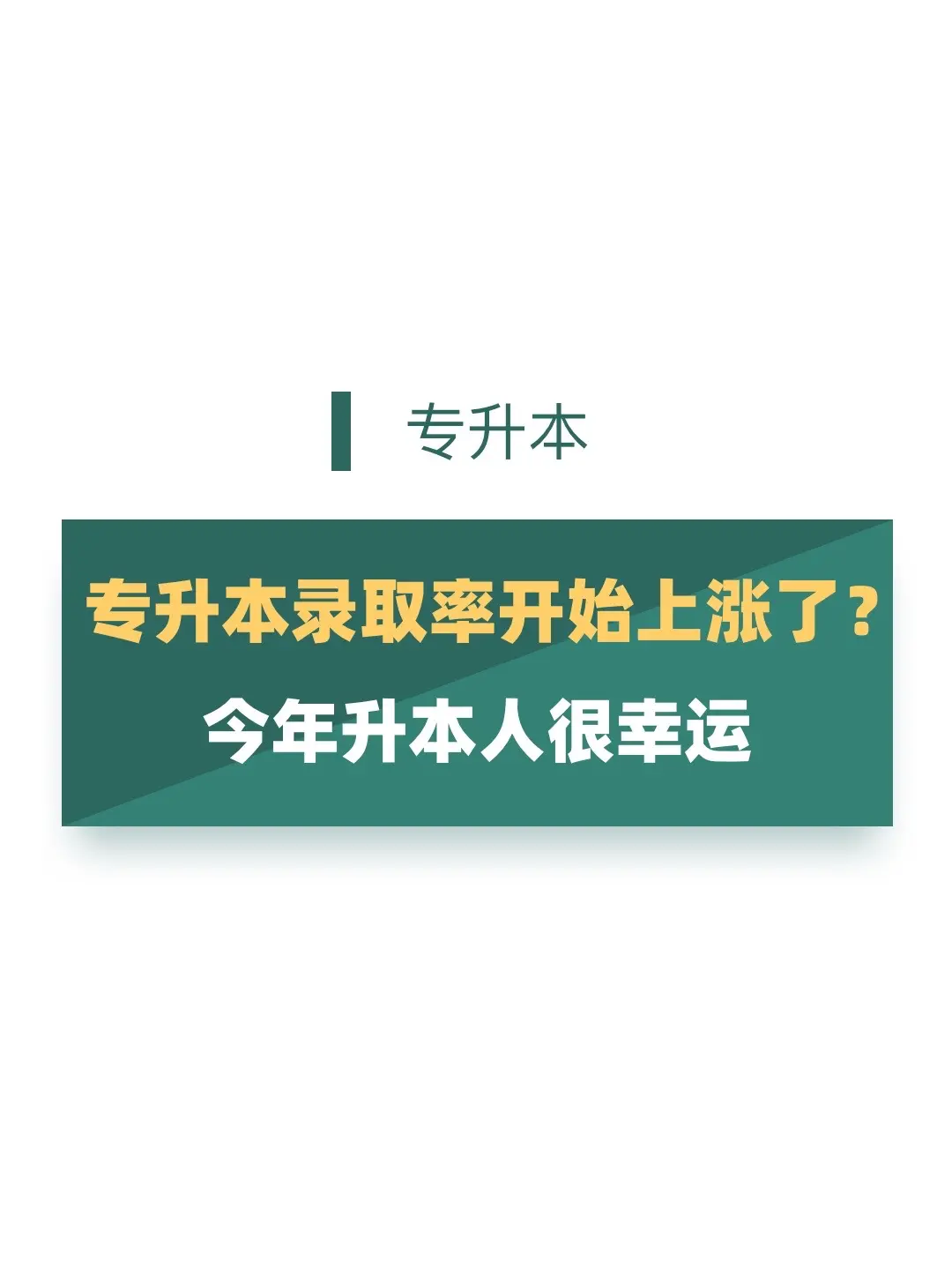 今年专升本的人很幸运。