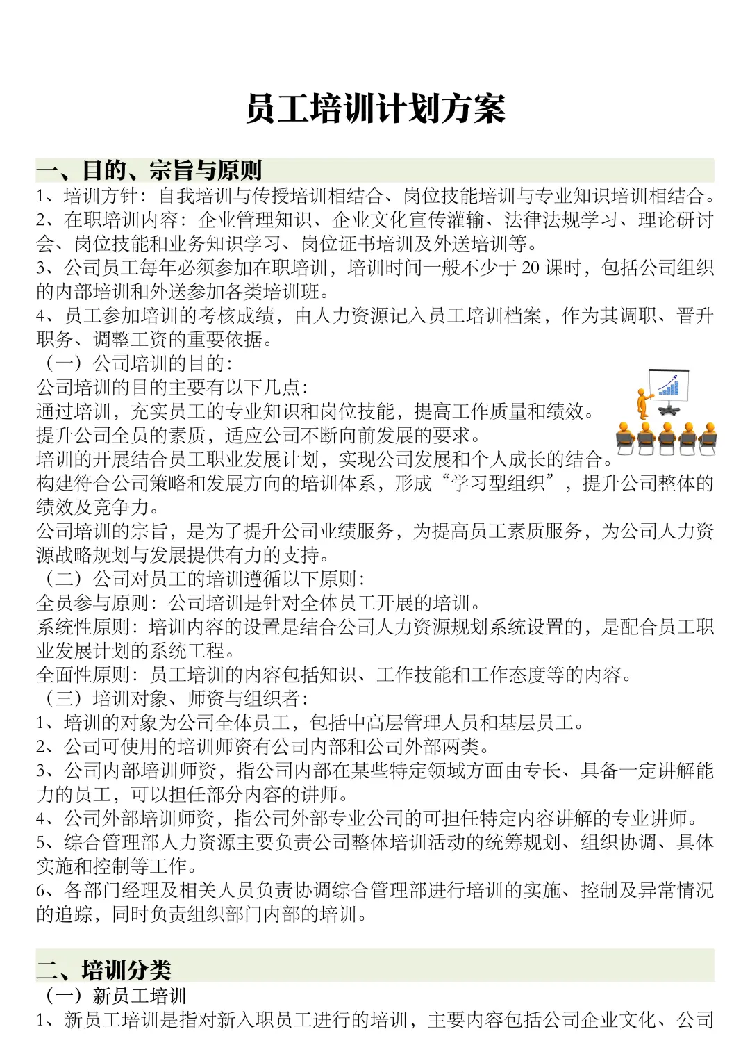 ‼️✍️员工培训计划方案