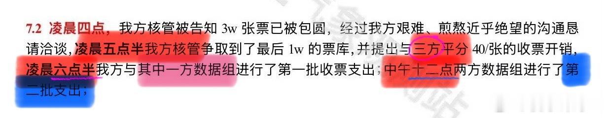 p1：凌晨五点半“我方”收1w票并提出“三方”平分凌晨六点半 其中一方进行第一笔