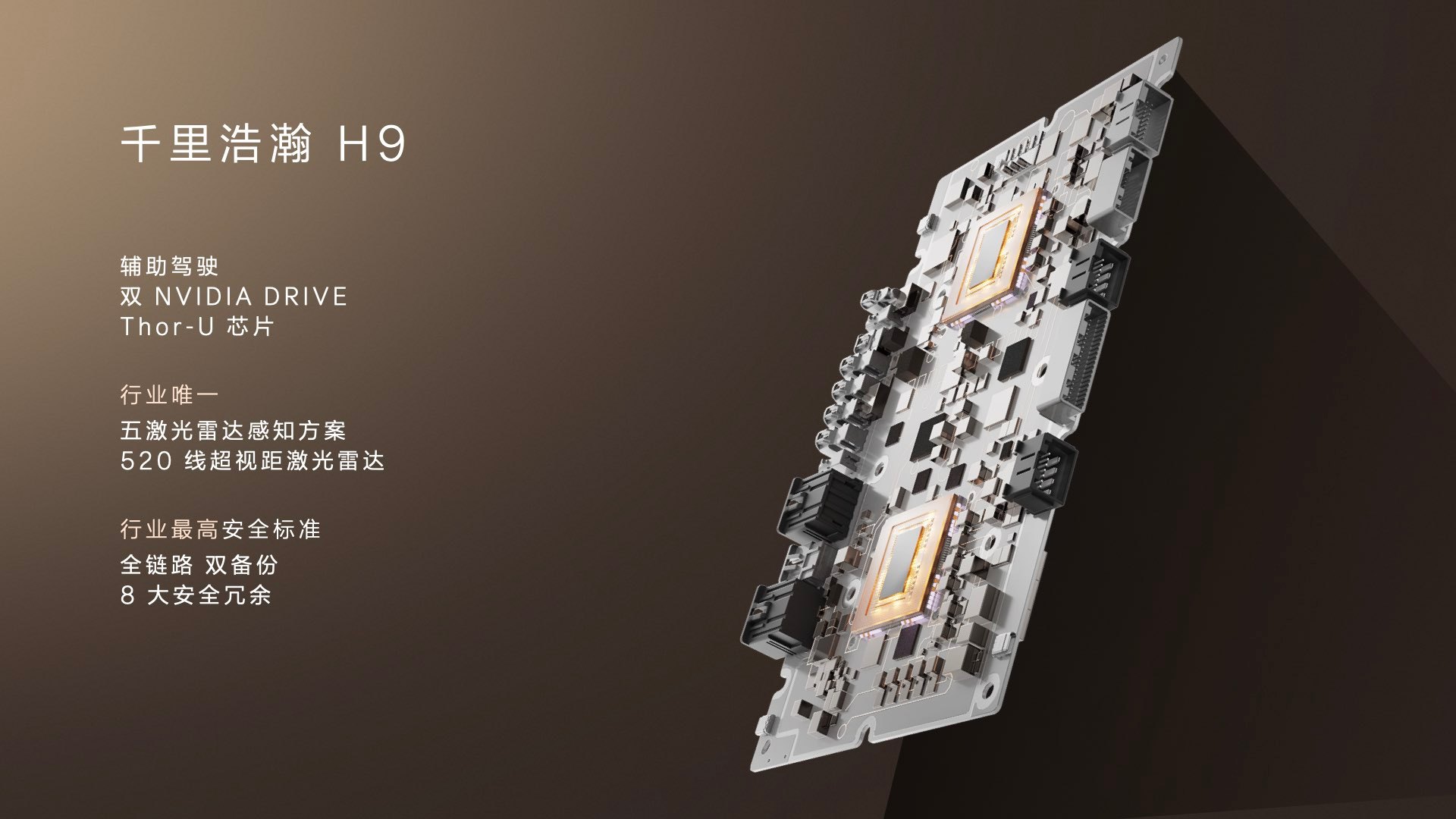 极氪9X 千里浩瀚H9双NVIDIA DRIVE Thor- U芯片行业唯一五激