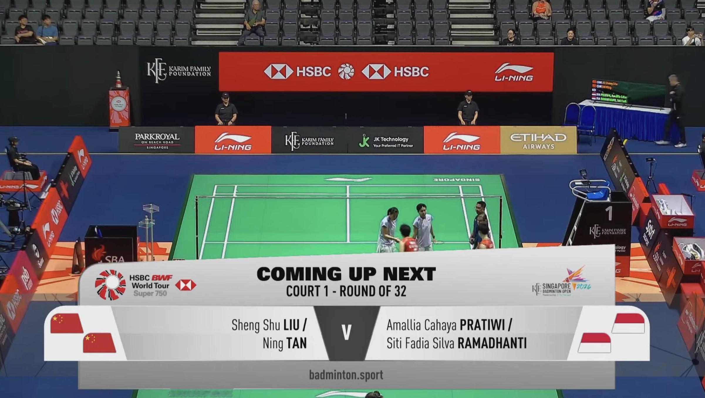 刘圣书/谭宁🇨🇳 vs 🇮🇩阿玛莉亚/拉马丹蒂，比赛马上开始！2026年