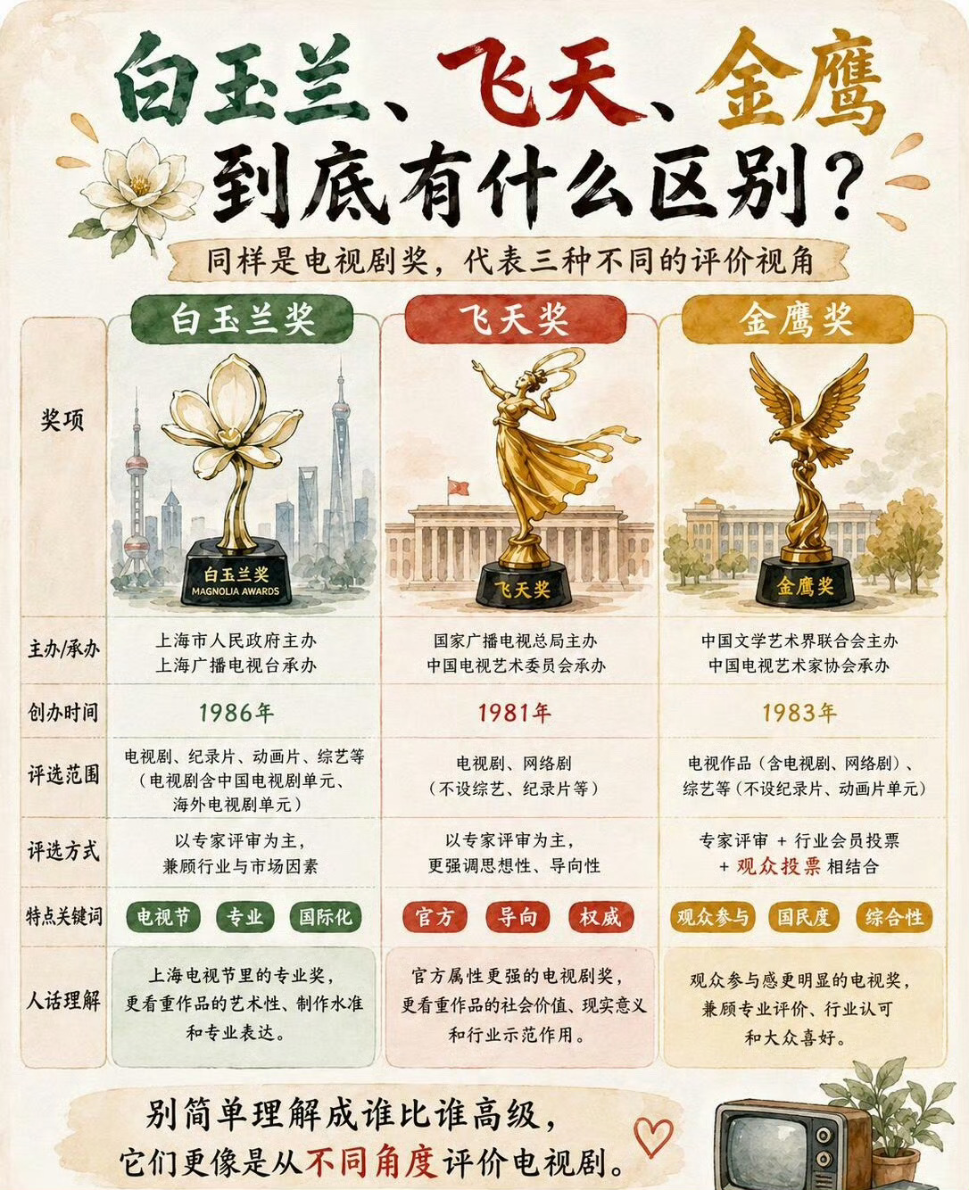 国家奖金鹰是所有观众投票这张图很好理解了吧！金鹰奖 不就是为年轻演员提供机会的奖