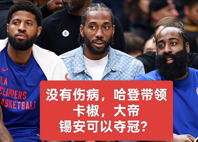 若保持健康，哈登携手伦纳德、恩比德、乔治、锡安应该可以拿3个冠军
 哈登作为1号