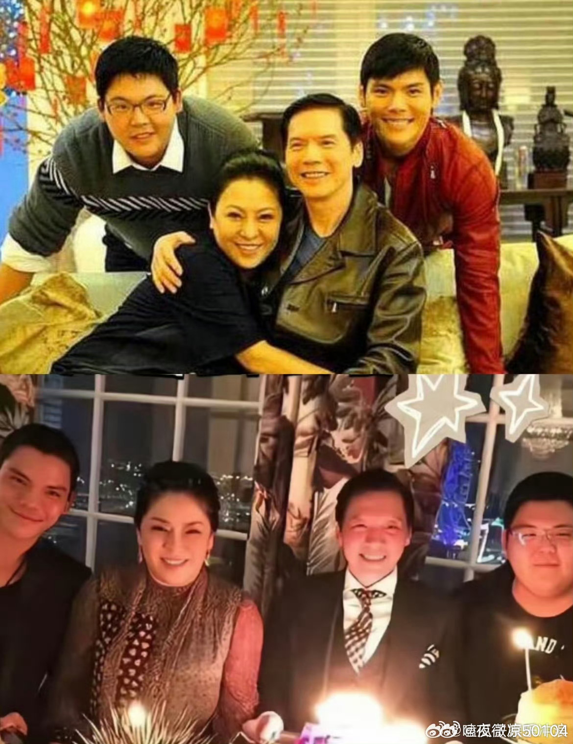向华强探班向佐 片场工作人员抓拍父子同框画面，向华强全程耐心等候向佐收工，没有摆