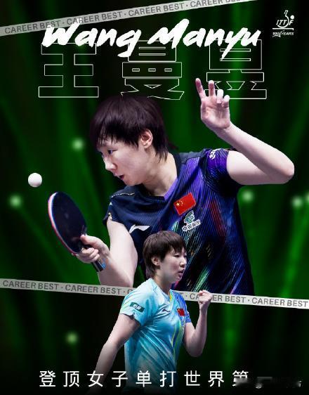 国际乒联刚刚公布了最新一期世界排名，女单方面，王曼昱以9115分超越孙颖莎的89