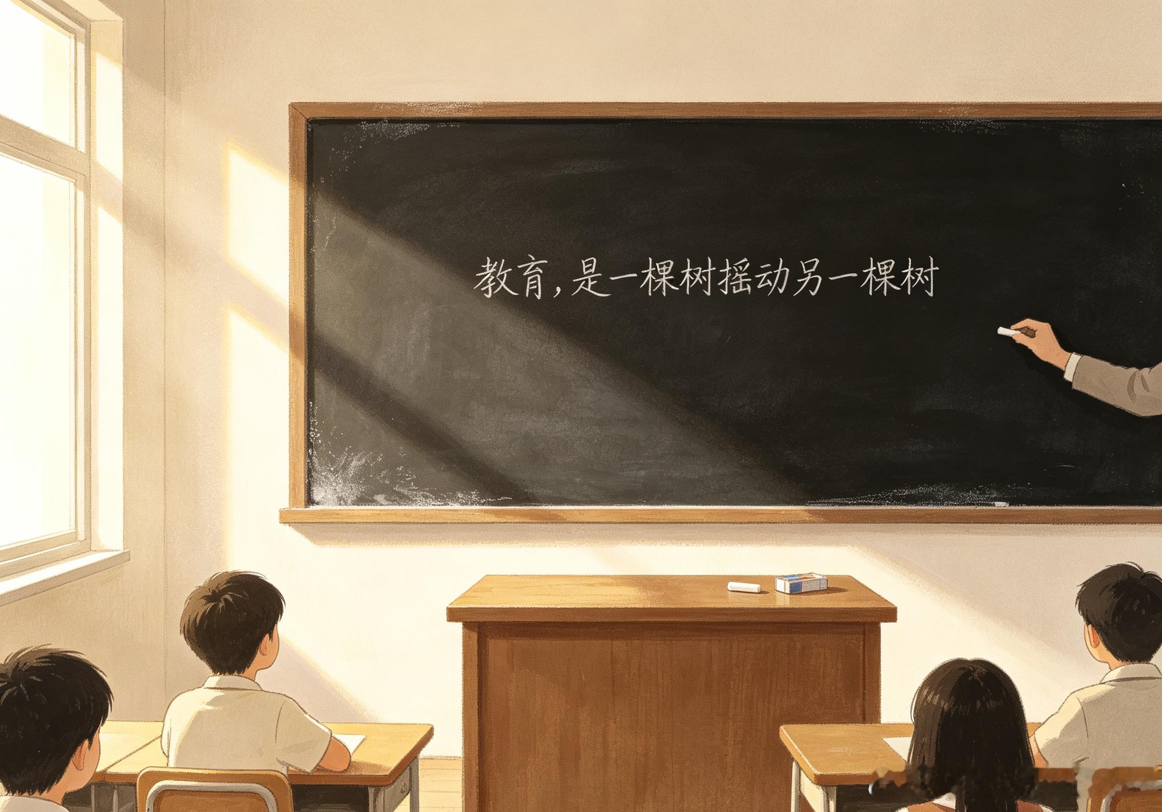 老师也只是一份工作当教书仅仅只剩下一份谋生的工作，才是教育最深的遗憾。每一位站上