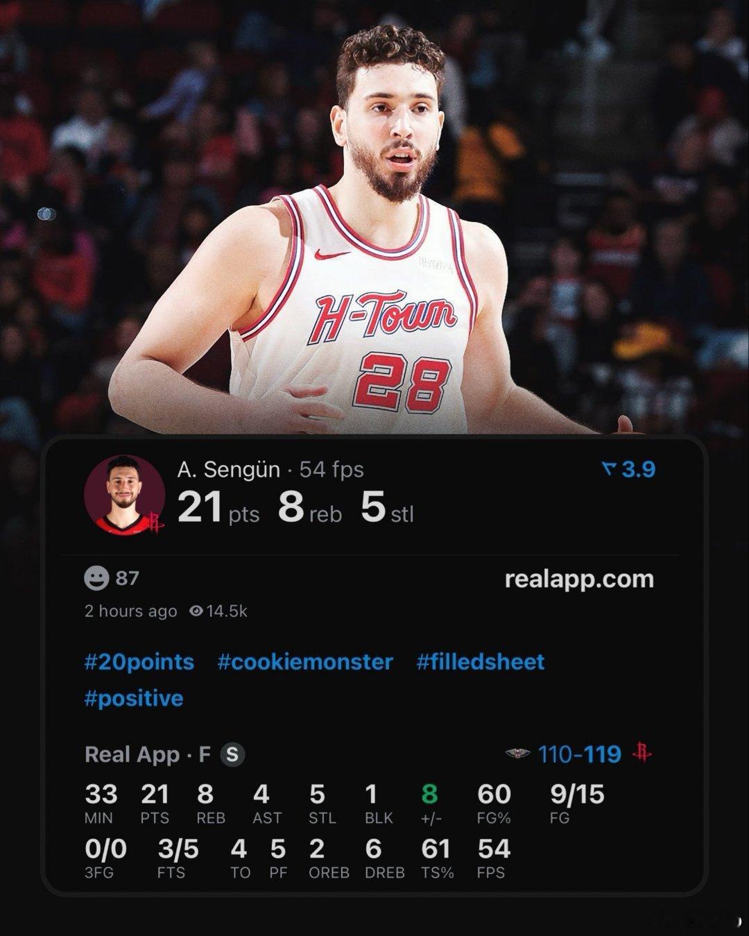 小子什么时候搞到5断？凭借下半场及时醒来，成为本赛季联盟唯一20分+5断球的中锋