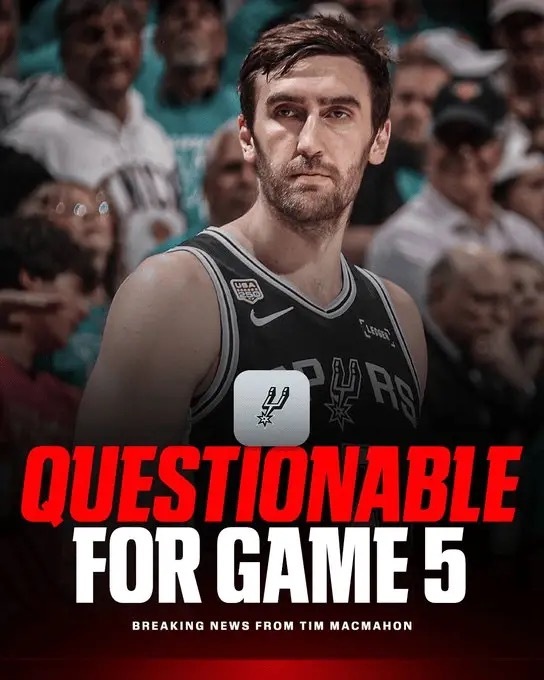😢MacMahon：马刺替补中锋科内特因生病明日的G5出战成疑据美记Tim M