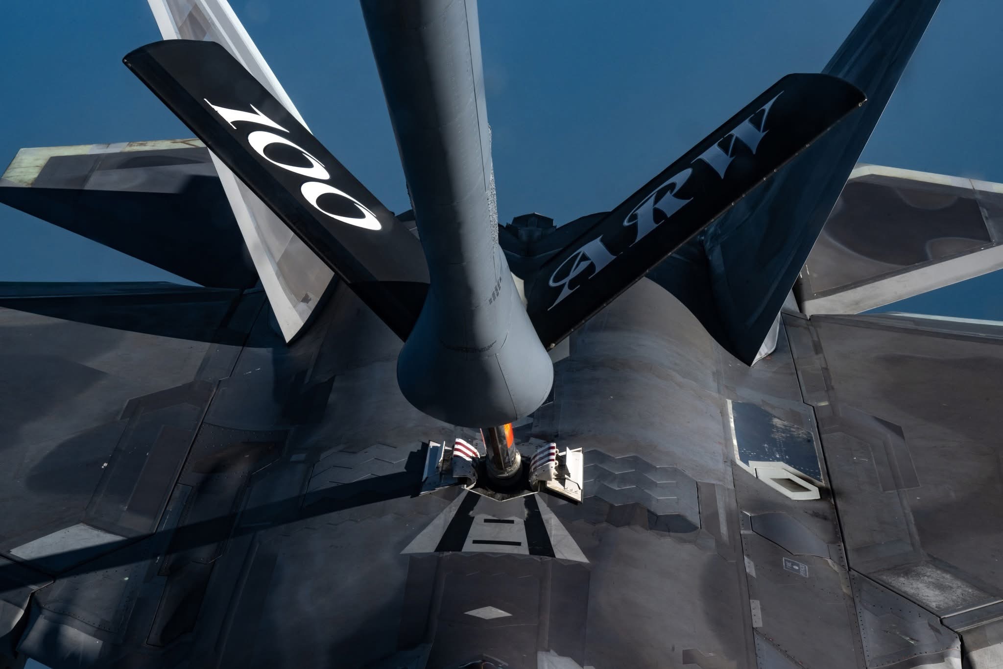 大西洋北海上空的美国空军（USAF）第1战斗机联队（1FW FF） F22第48