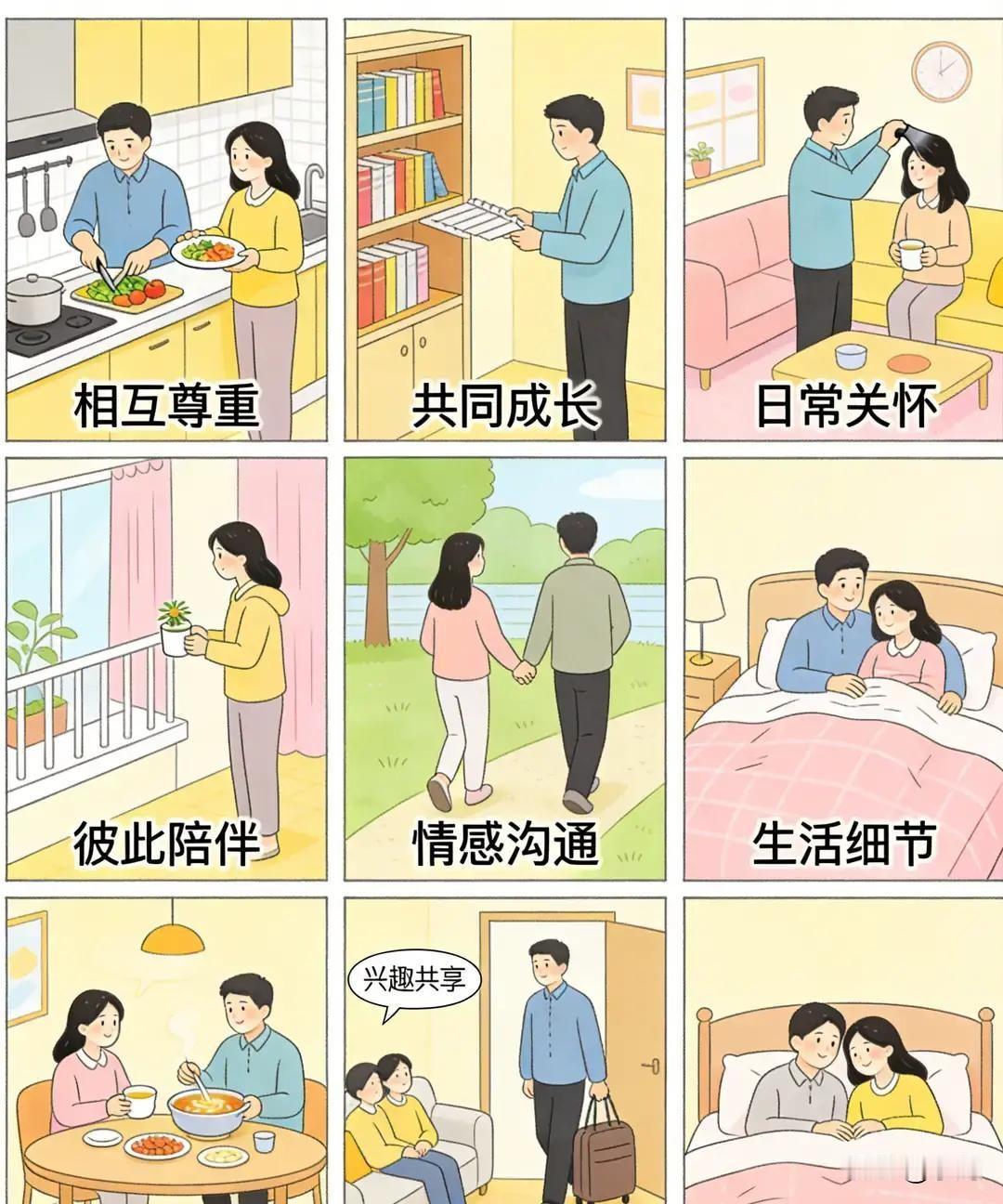 夫妻能长久的十大基础刷到热搜，我点进去一看，老张列了十条。

第一条是信任，第二