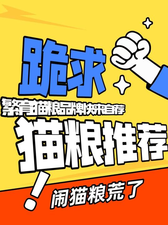 趴求！紧俏猫粮品牌来推荐！