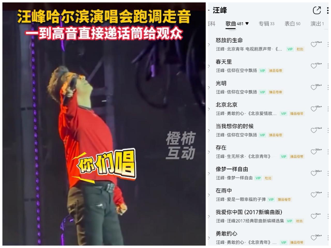 汪峰太冤了！
建议汪峰以后别开演唱会了，
非要开的话，也别只唱自己的歌了！我查了