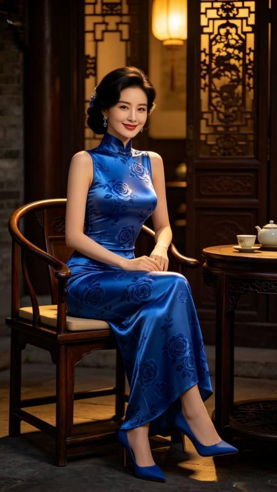 茶桌旁的美妇。高雅气质美女 美女壁纸
