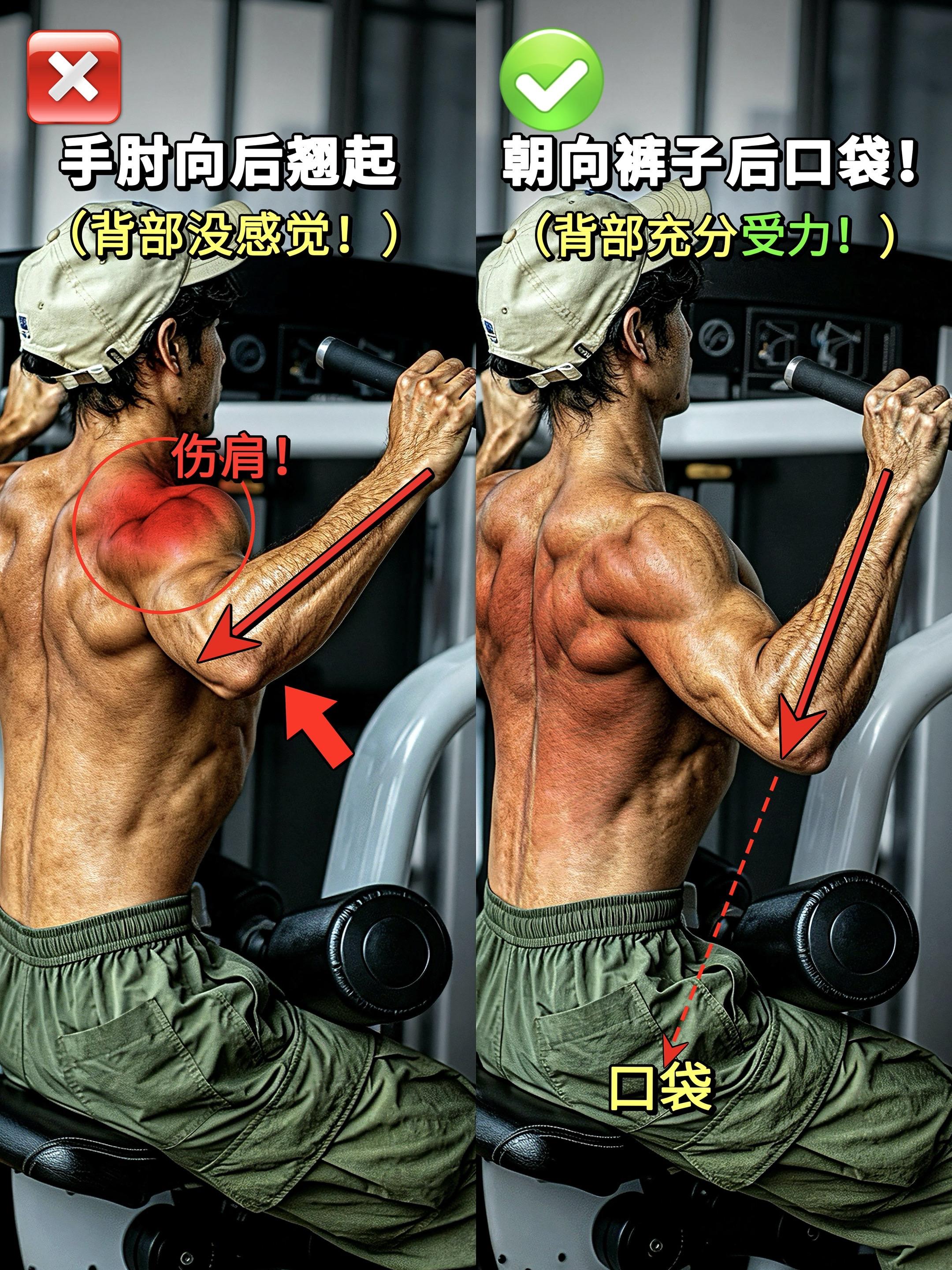 器械高位下拉正确做法！练背没感觉必看！固定轨迹的高位下拉绝对是背部最好...