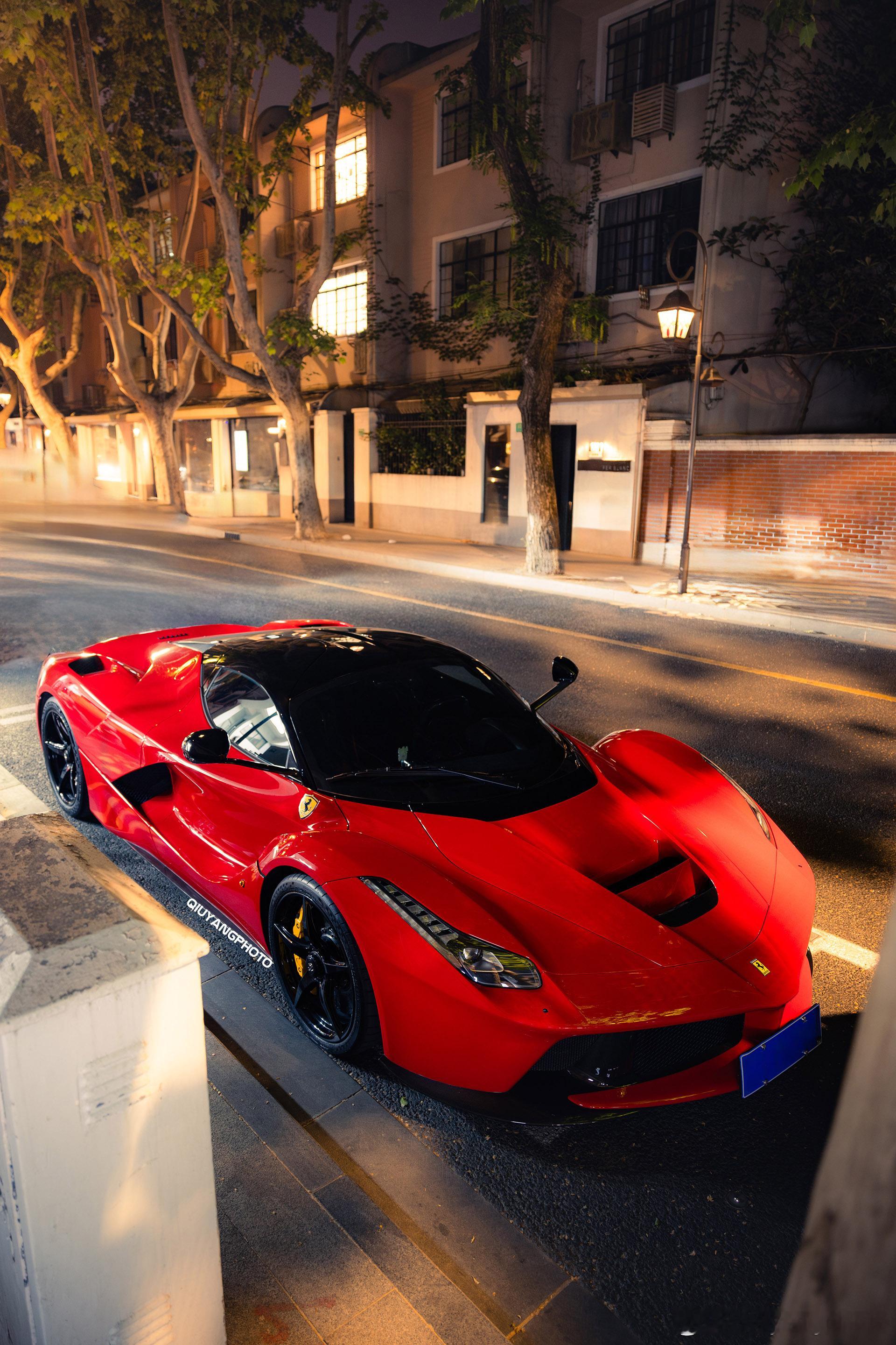 Ferrari Laferrari cars01豪车拍 漂亮的上海街道与拉法，就