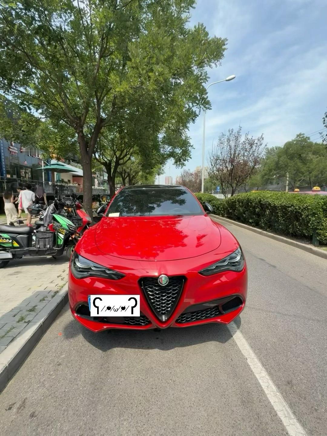 偶遇一台阿尔法罗密欧Stelvio～听说这车今年都被属蛇的人买了[酷]我的日常p