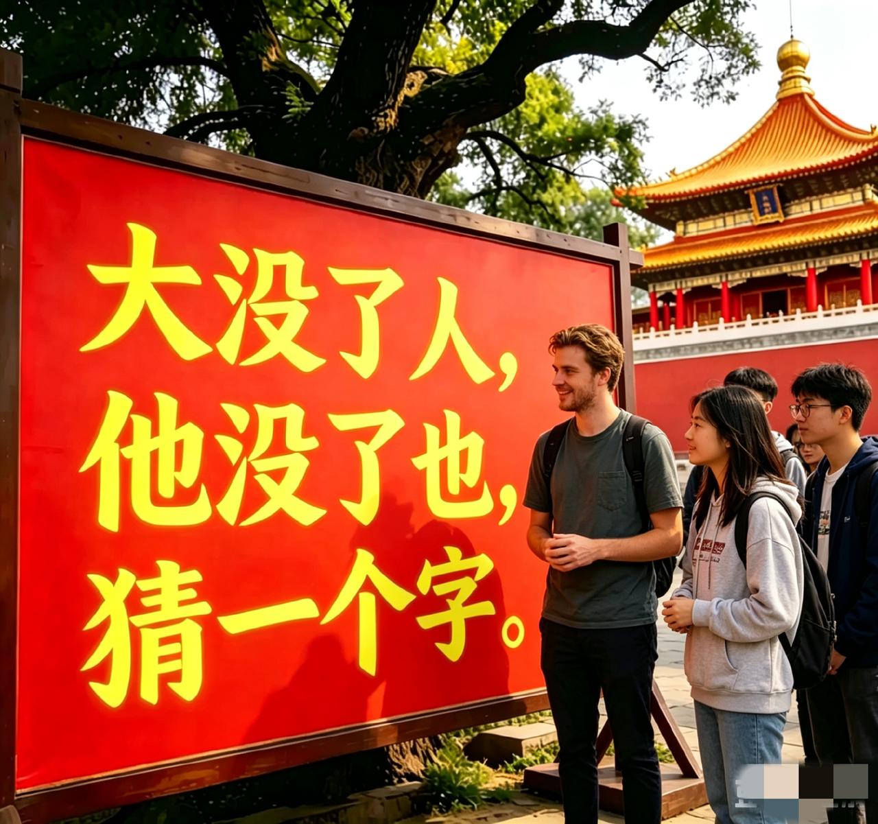 这个字谜不简单！把学中外的老外都看懵了！你能猜出来是什么字吗？