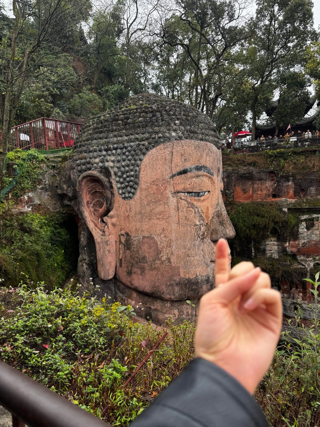 乐山大佛：我看看是谁来了get拍照新角度，大佛非常配合，耐心满满 