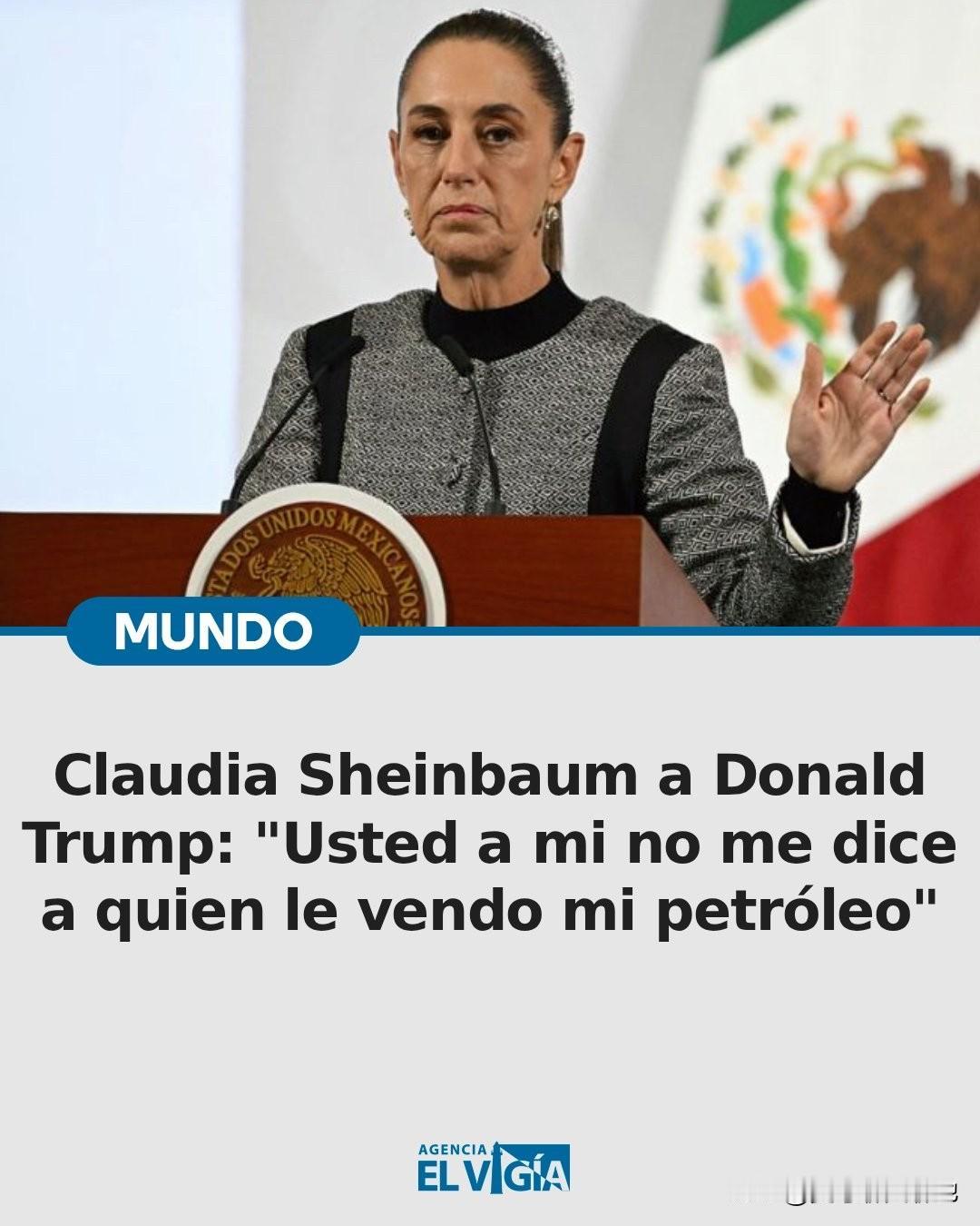 墨西哥派了一艘船向古巴运送了 85，000 桶原油，墨西哥总统欣鲍姆表示：“石油