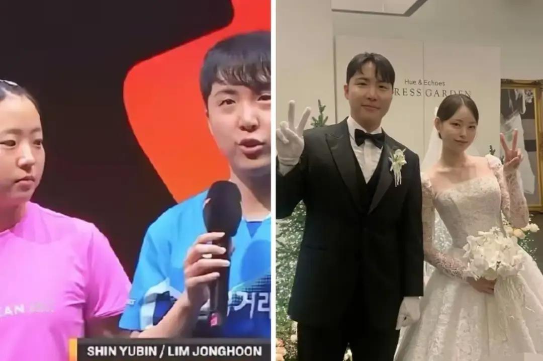 老婆吃醋了
 
韩国乒坛最甜混双，林钟勋和申裕斌又要一起打亚运。老婆在镜头前笑着