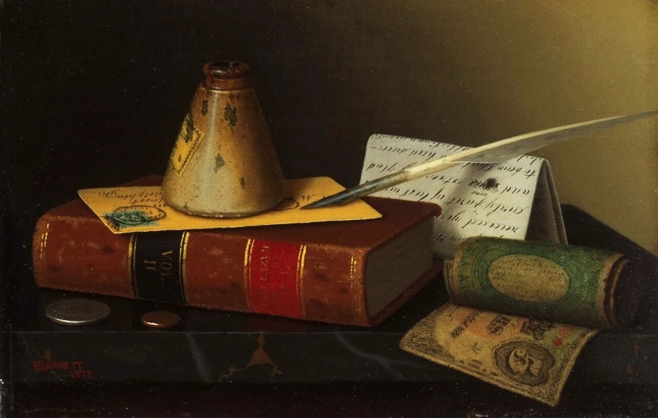 William Michael Harnett｜Still Life: Writ