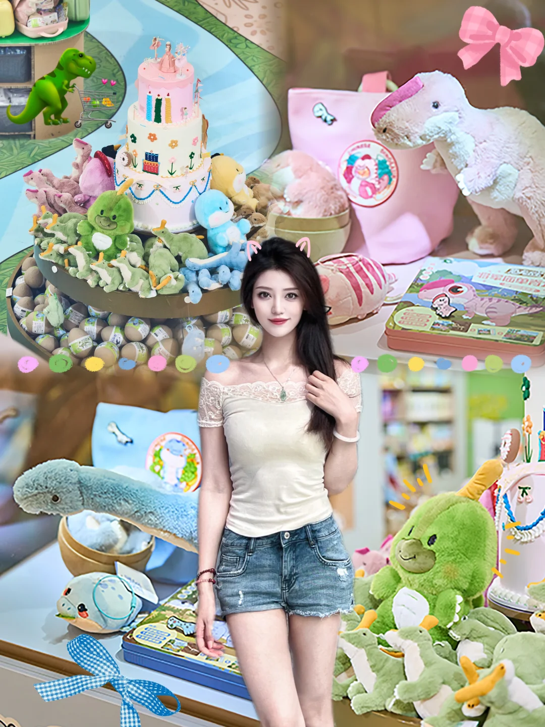 ⋅˚₊🦕🦖‧  ⊹ 𐙚 🎀‧₊˚ ⋅