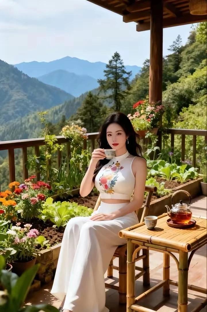 上联：品茶煮酒迎宾朋
下联：折花听雨候知音