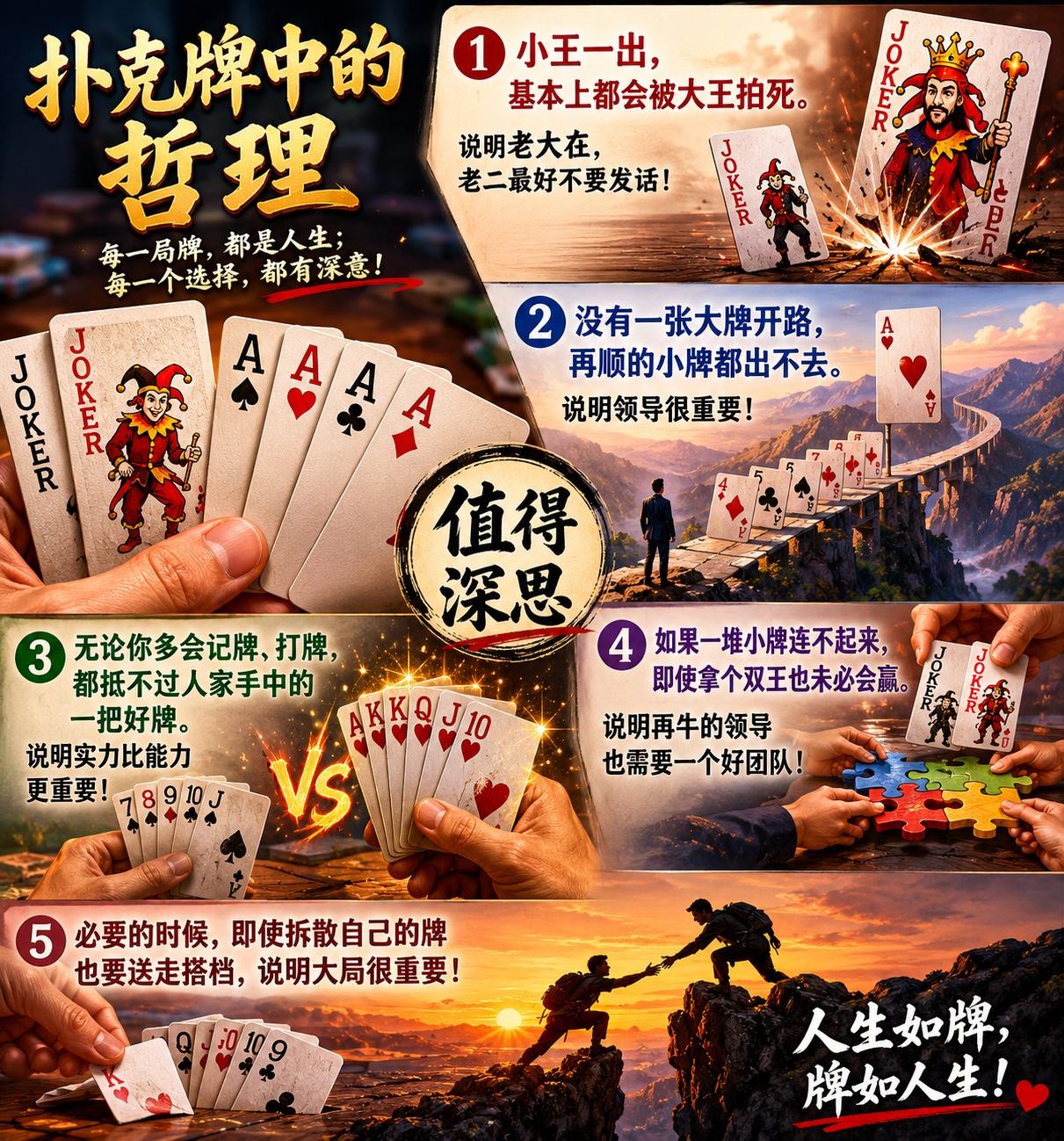 这是我玩掼蛋悟出的人生哲理，你同意吗？