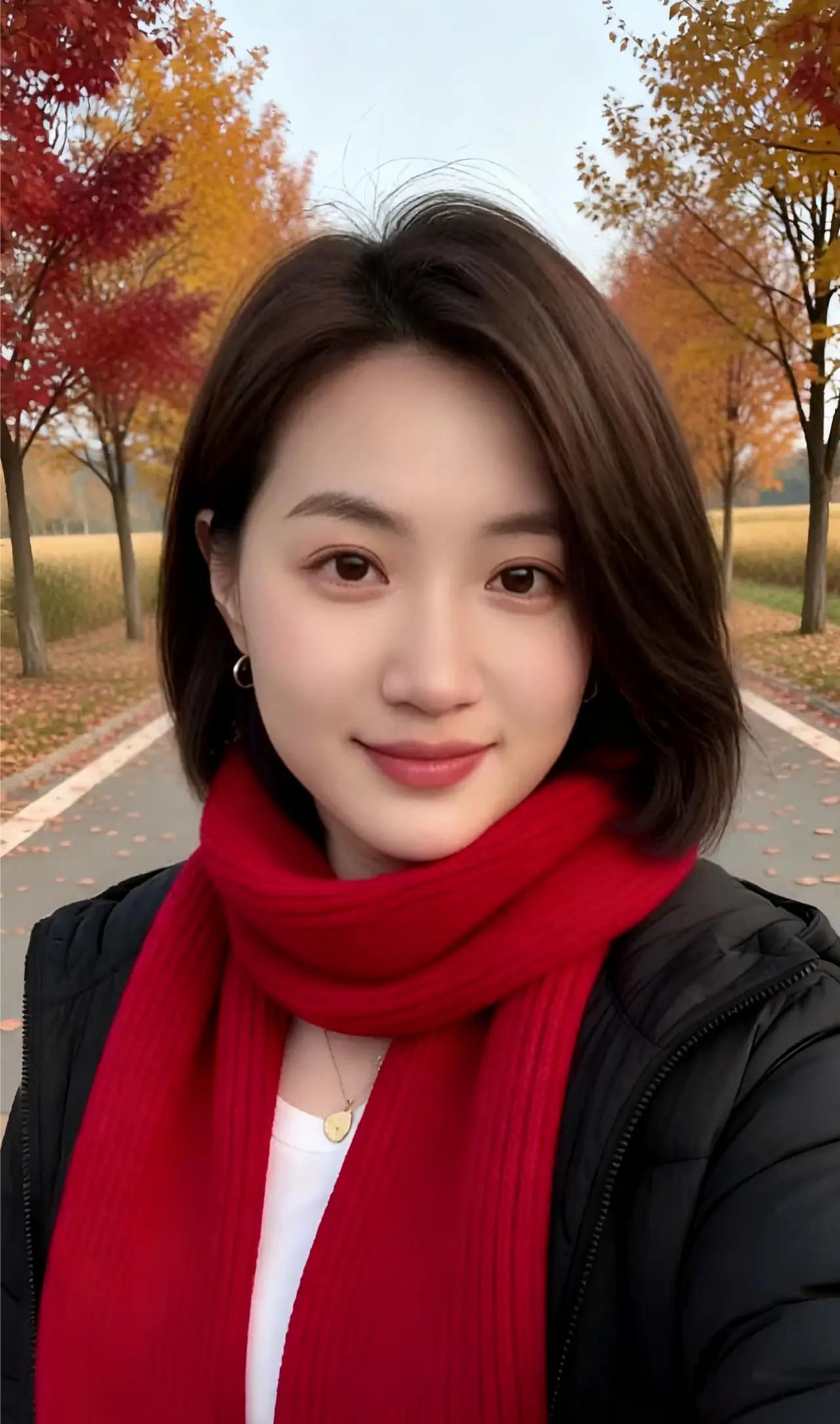 秋日漫步，红叶相伴，温暖如你。🍂🍁🍂