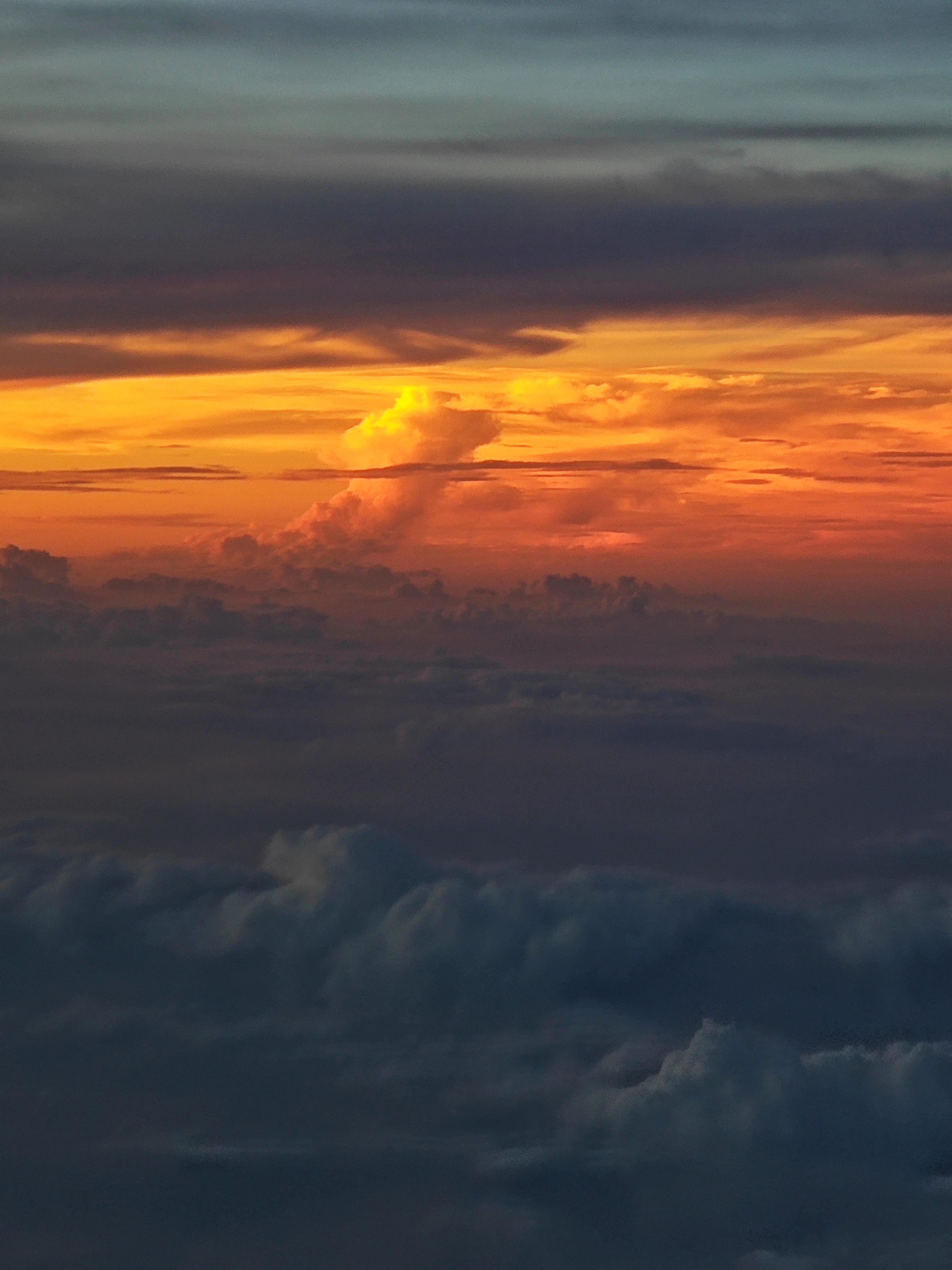 今日份飞机上拍的夕阳像不像悟空的筋斗云晚安，各位天命人～#黑神话悟空# ​​​