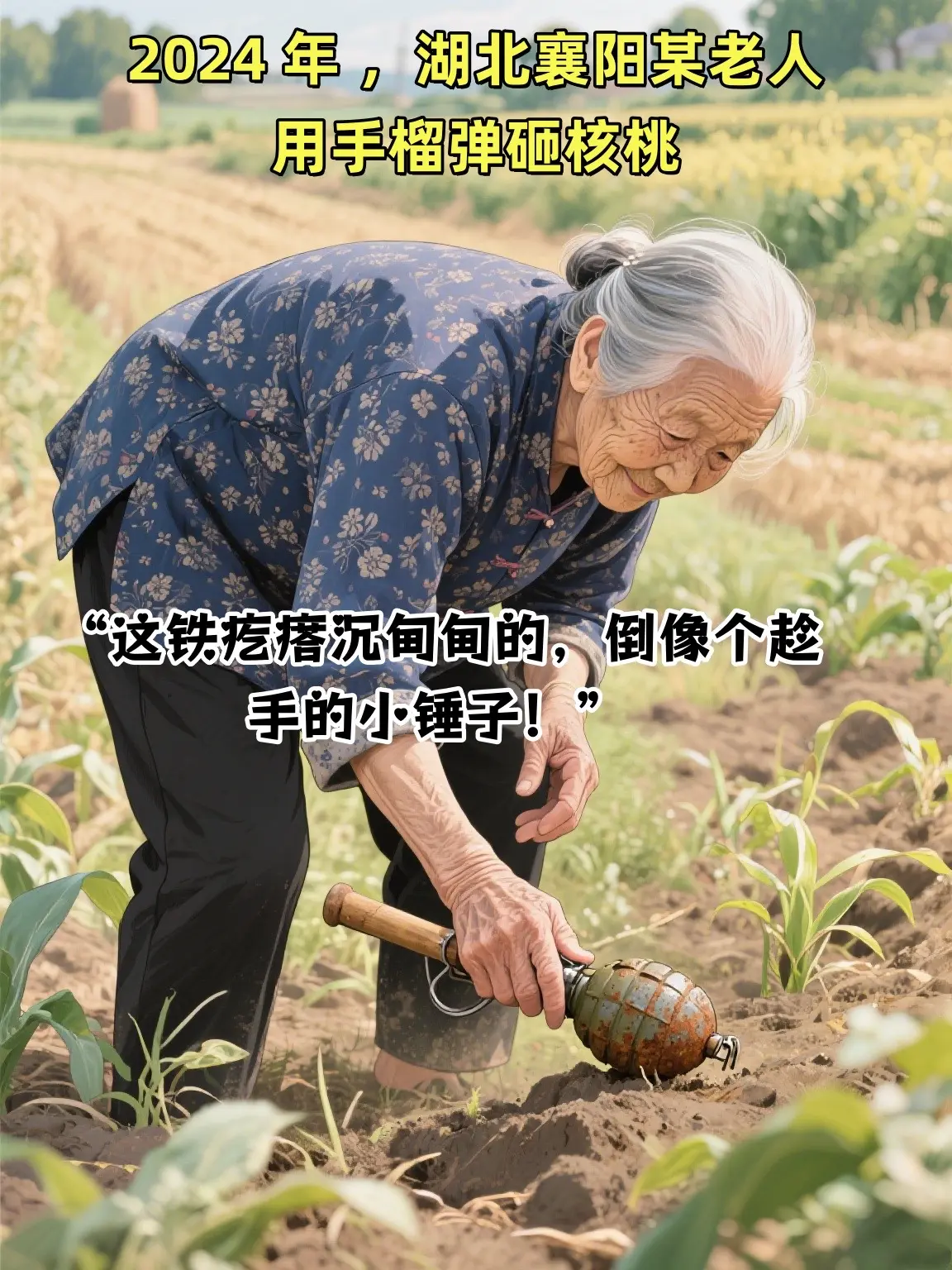 “老人错把手榴弹当锤子用二十多年”