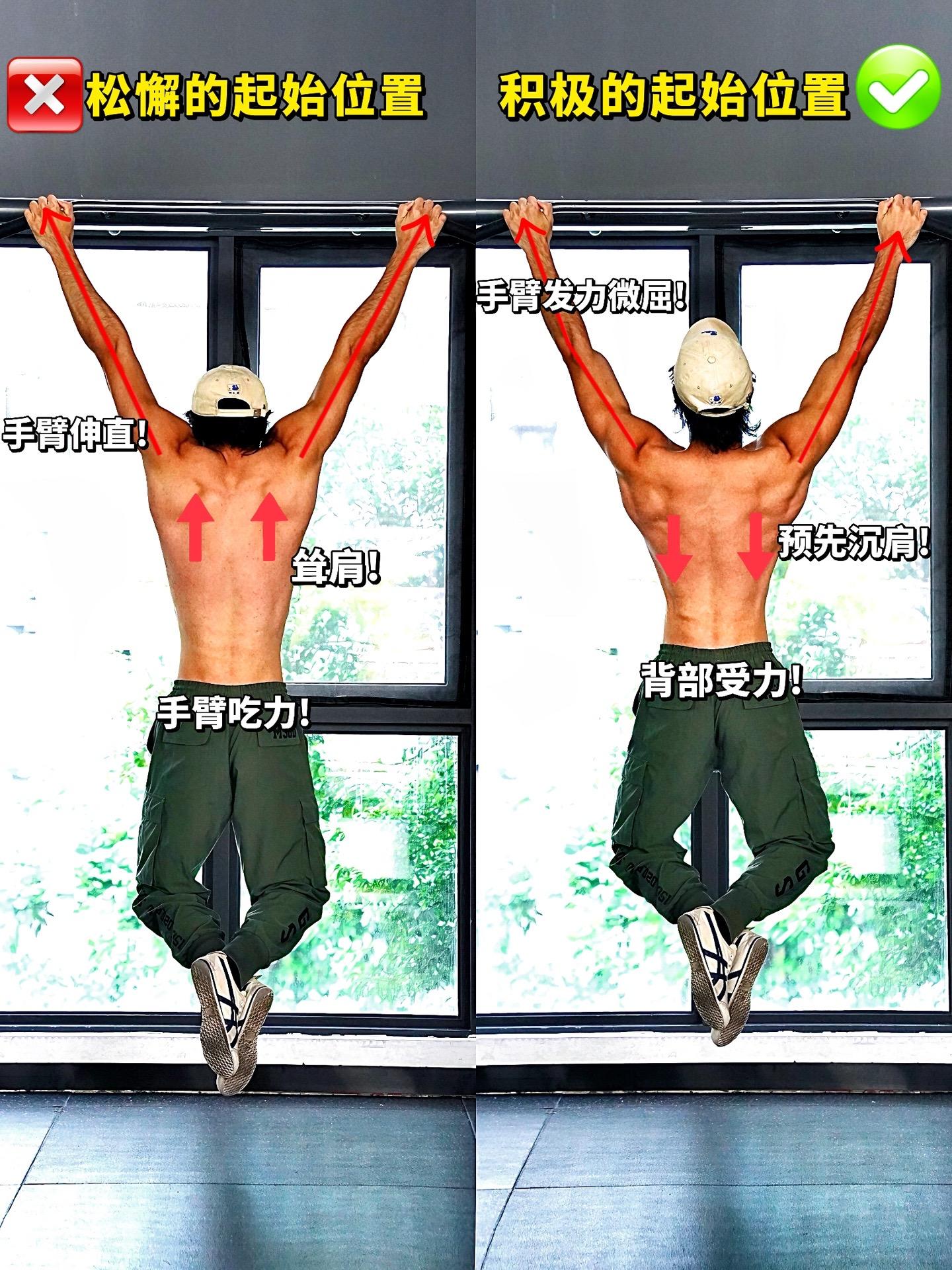 引体向上正确姿势！引体向上这些错误不要再犯啦！改善这几点效果翻倍！
