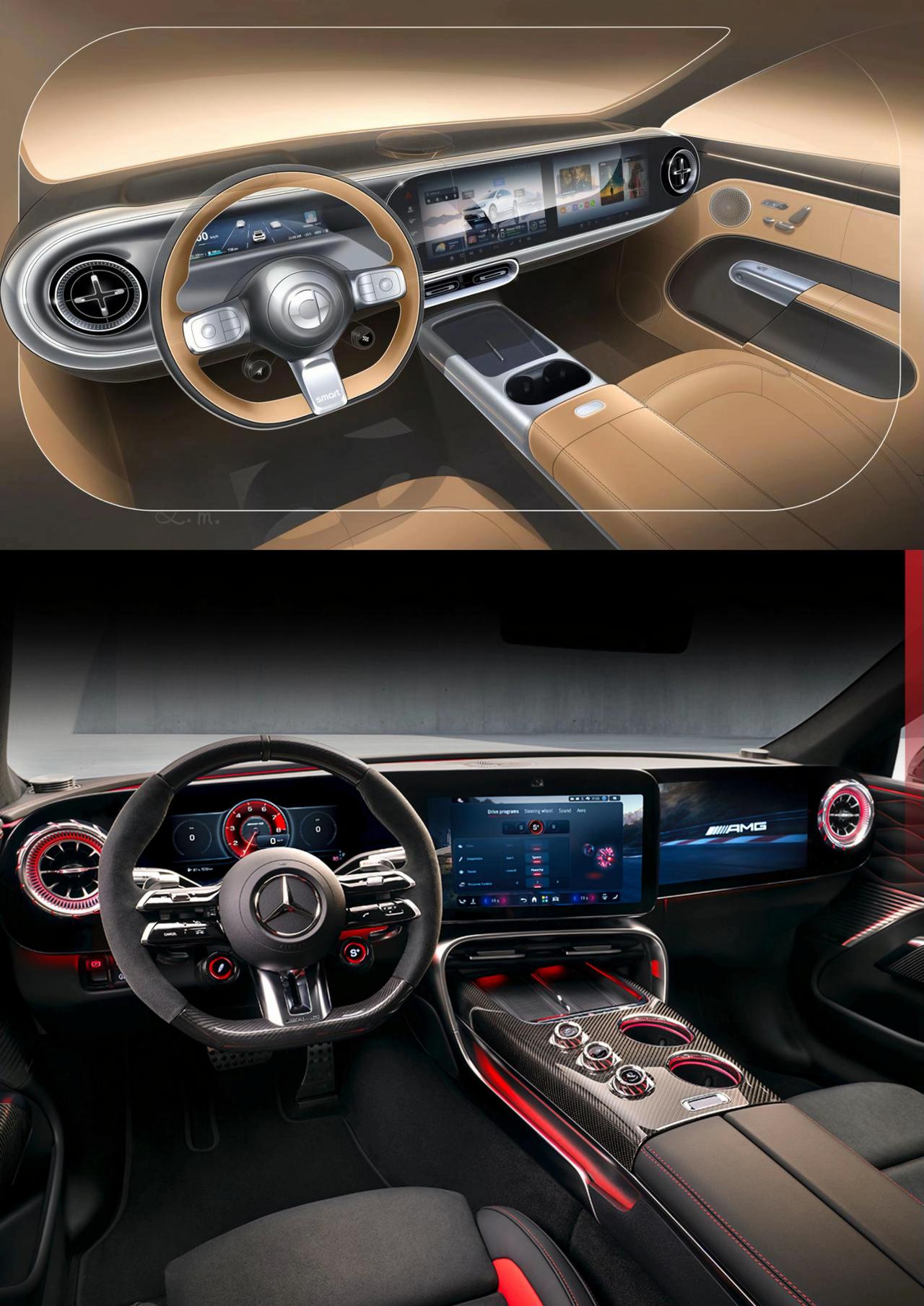 🎧从smart精灵6 EHD超级电混内饰来看，屏多、氛围足、细节也花心思，可我