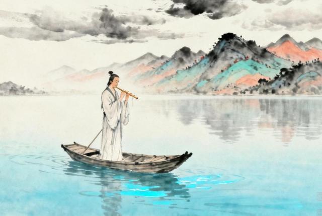下联：青笠绿蓑闲钓烟

赏析：上联“短舟横笛斜吹雨”写雨中小舟横笛，笛声穿雨，一