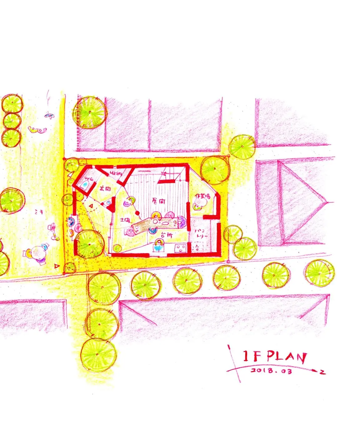 建筑设计｜伪装成街道的家。By ニコ設計室 这座胡同尽头的住宅，沿着道...