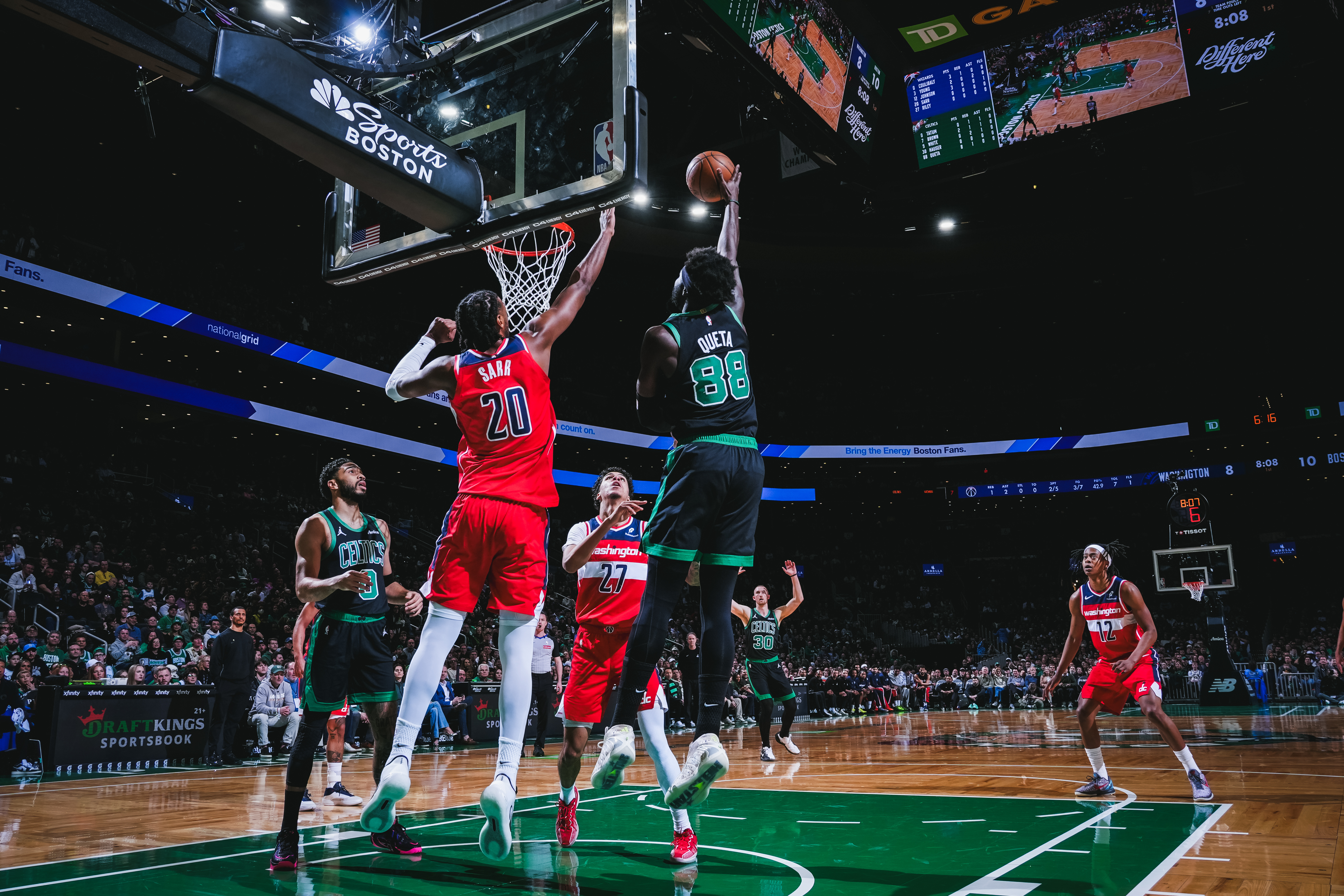 开局四分钟，绿军 10-8 奇才，克塔一人就拿了8分！波士顿凯尔特人 | Dif