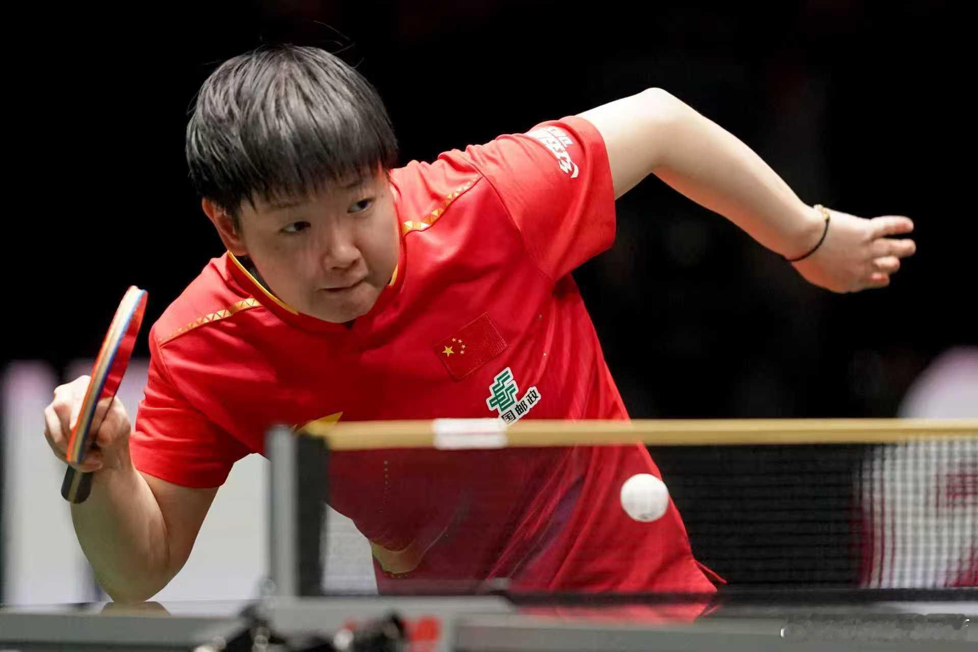 中国vs埃及 第二盘女单，孙颖莎3-0（4、12、4）玛利亚姆-阿尔霍达比，图片