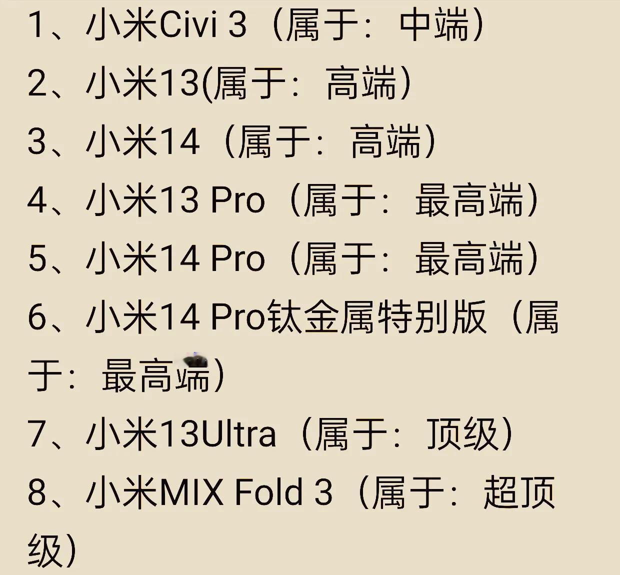 原来小米一直都没有做入门手机
没有做低端手机
因为低端手机的市场是留给红米手机的