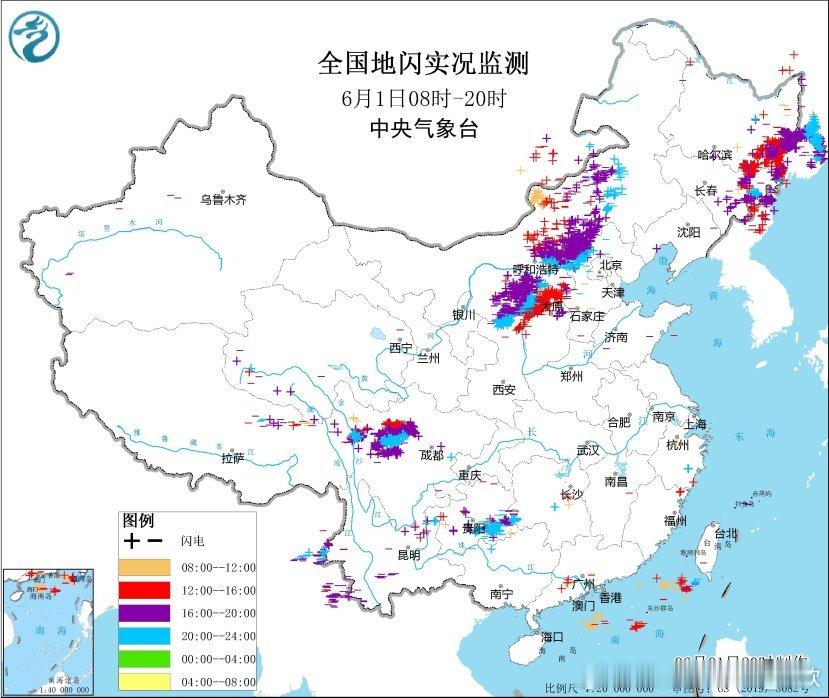【强对流】今天下午到傍晚，在内蒙古陕西山西河北部分地区出现了雷雨大风、短时强降水