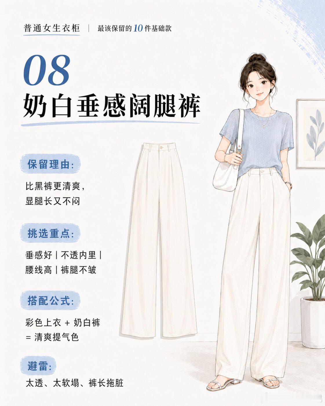 普通女生衣柜里最该保留的10件基础款，普通女生真的不用把衣柜塞满。很多时候不是“