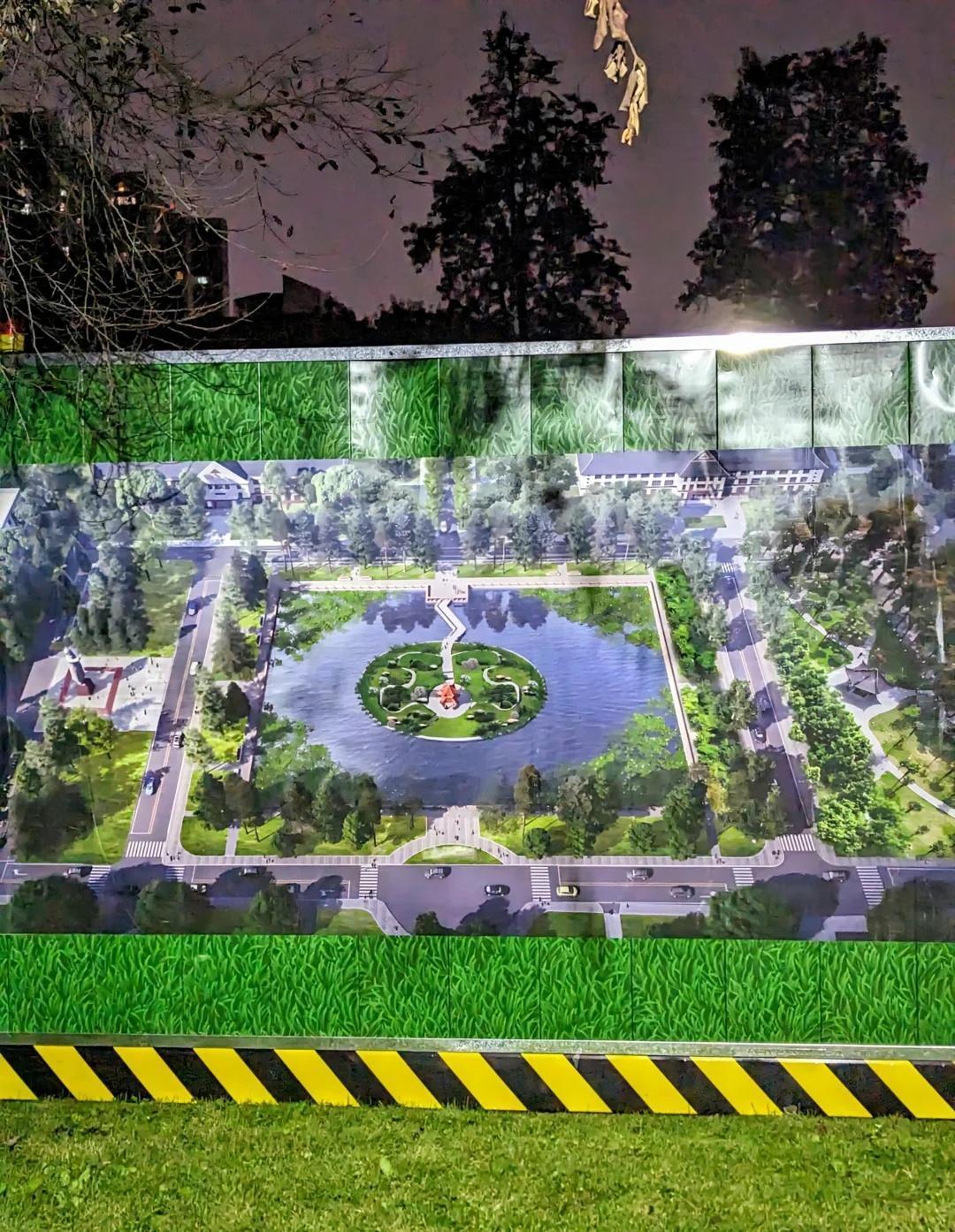 川大望江 听荷池改造效果图
💚听荷池改造工程效果图。看样子，以后可以上中心岛了