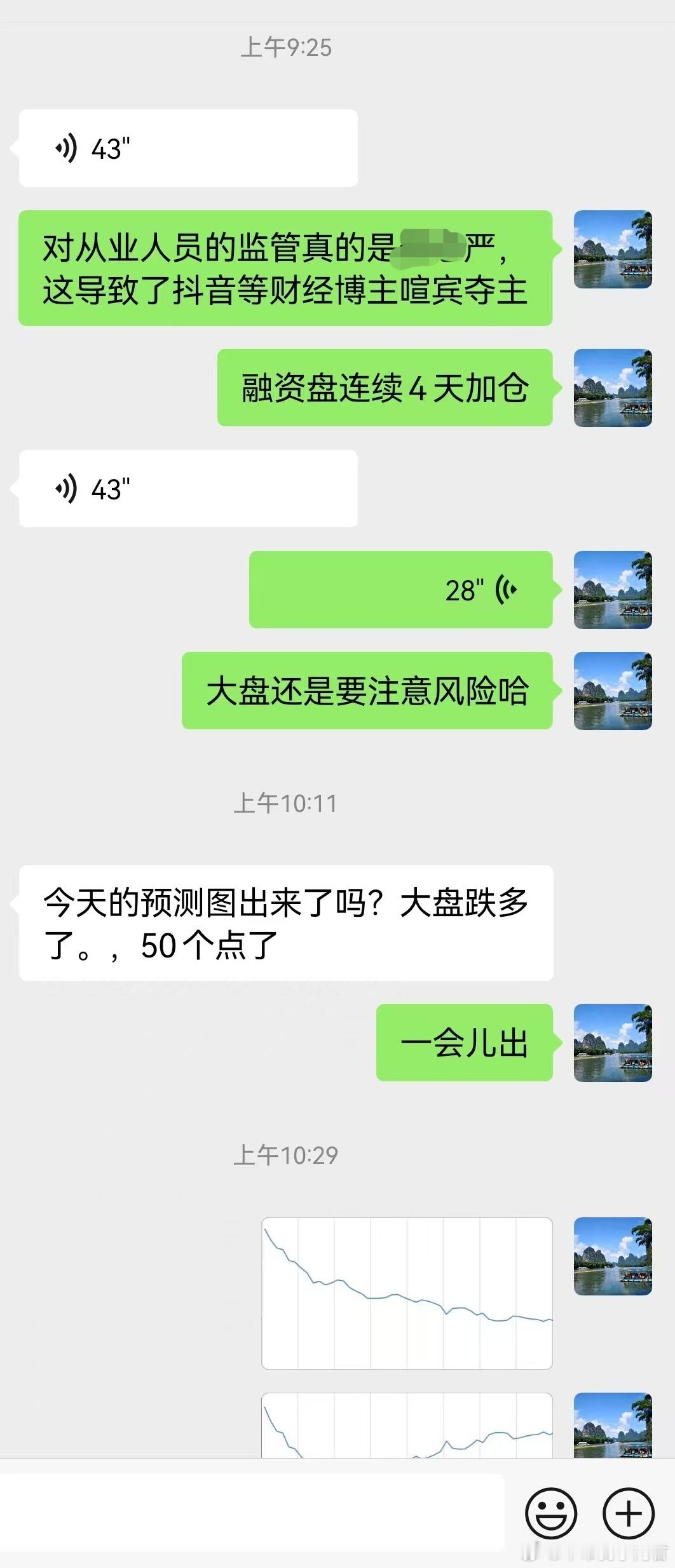 还能“自由”发言一两天，早盘提醒同学注意防范大盘风险。接下来我会休博一两周后再恢