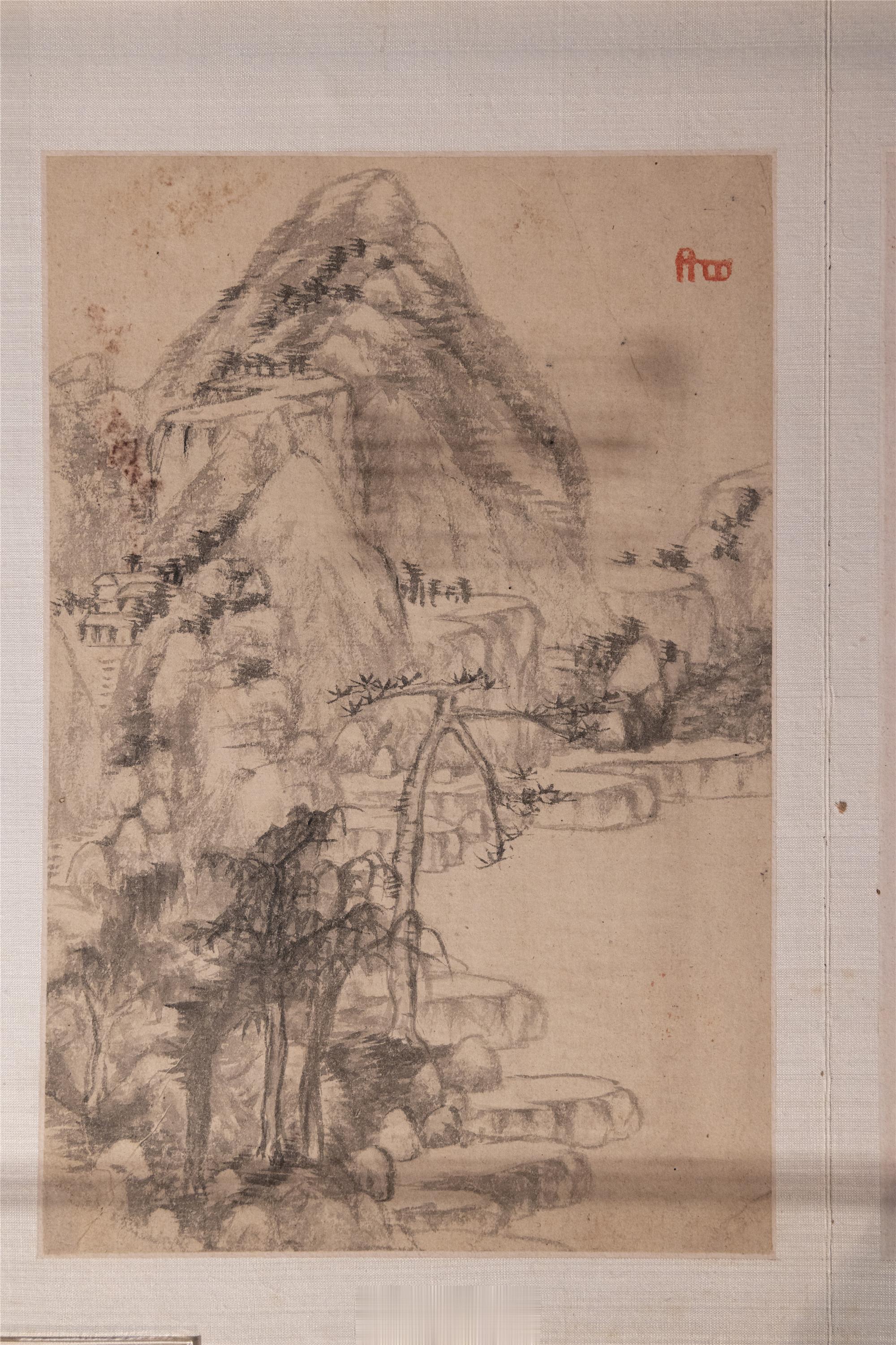 山水图（册页二十二页）之一清八大山人40-41cm×16-19.1cm南京博物院