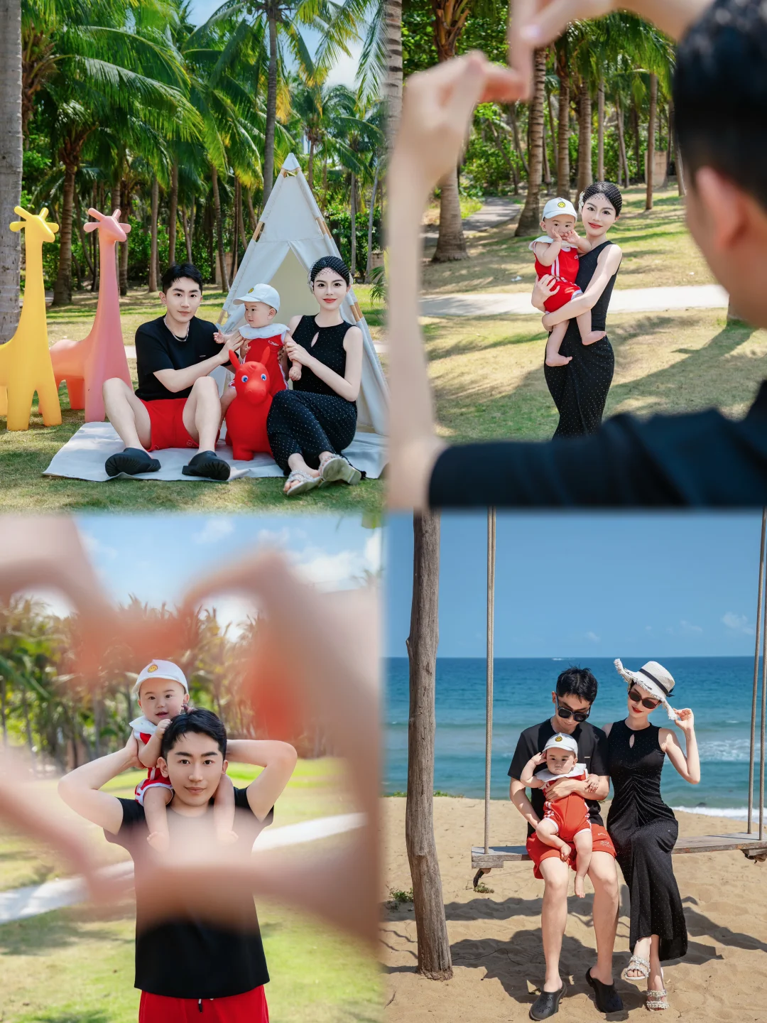 一家三口去三亚提前过夏天✈️