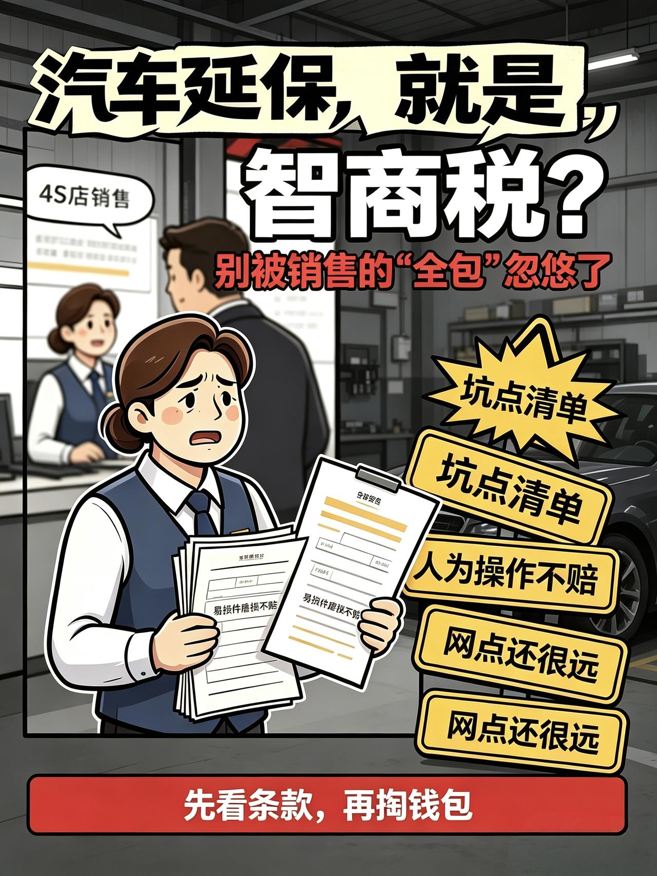 买延保这事儿，我真是交过“学费”的。那时候儿子结婚买车，销售把延保吹得天花乱坠，